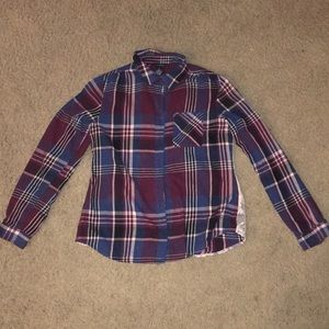 Red, blue and white flannel